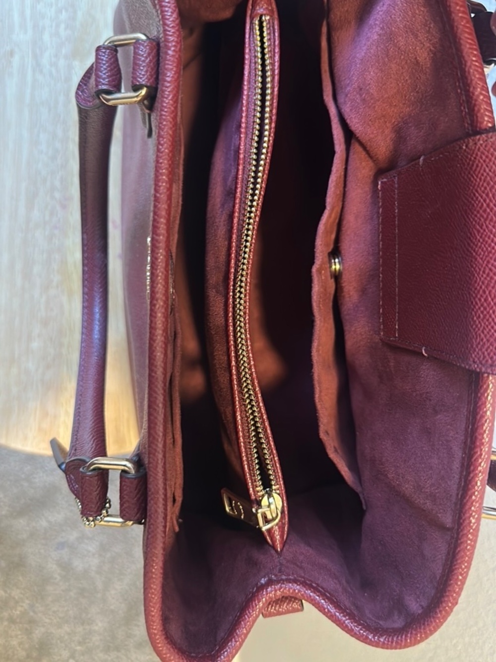 COACH Small Margot Carryall Crossgrain Leather Satchel - Picture 4 of 5